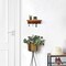 Rustic Key Holder for Wall, Farmhouse Wall Shelf with 4 Hooks, Wall Mounted Key Racks, Wooden Mail Organizer with Hooks for Entryway (Brown - Pine)